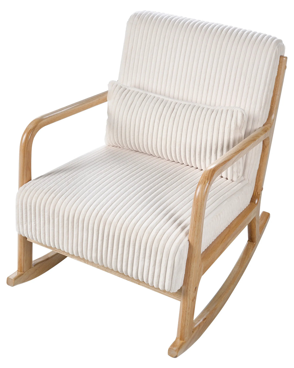 Rocking Chair SORSELE Corduroy White
