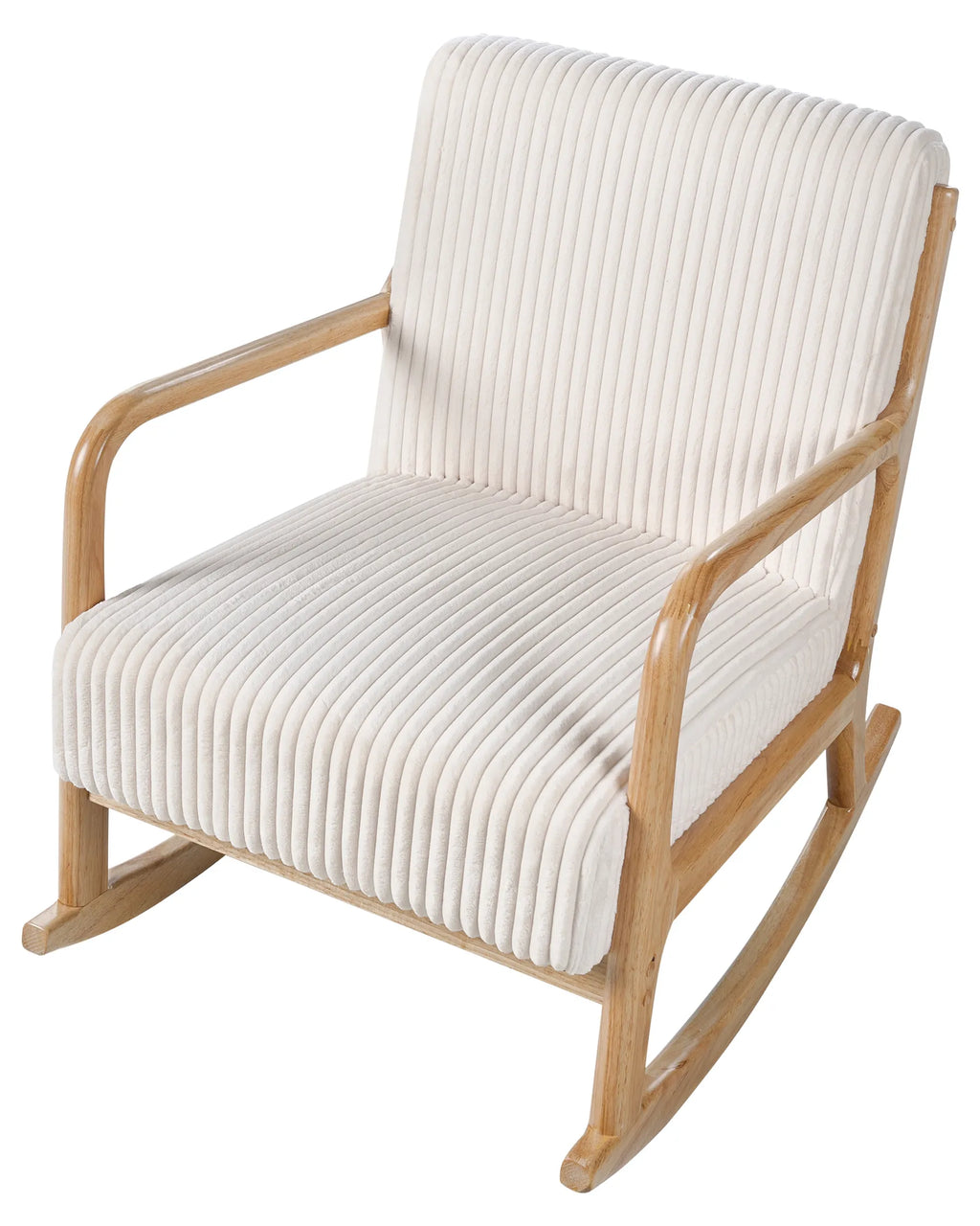Rocking Chair SORSELE Corduroy White