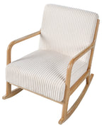 Rocking Chair SORSELE Corduroy White
