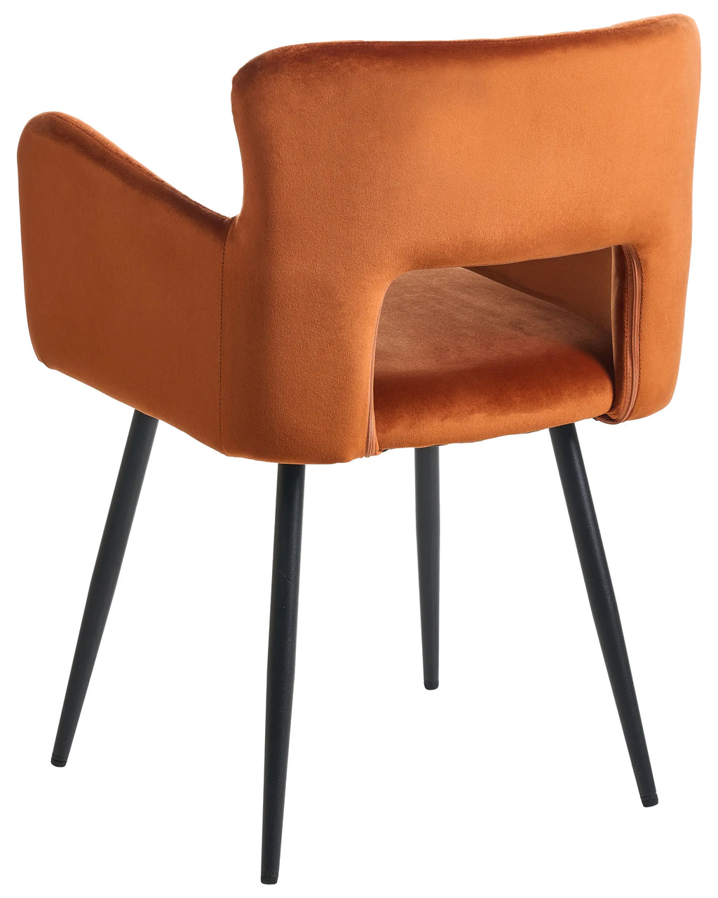 Set of 2 Dining Chairs SANILAC Velvet Orange