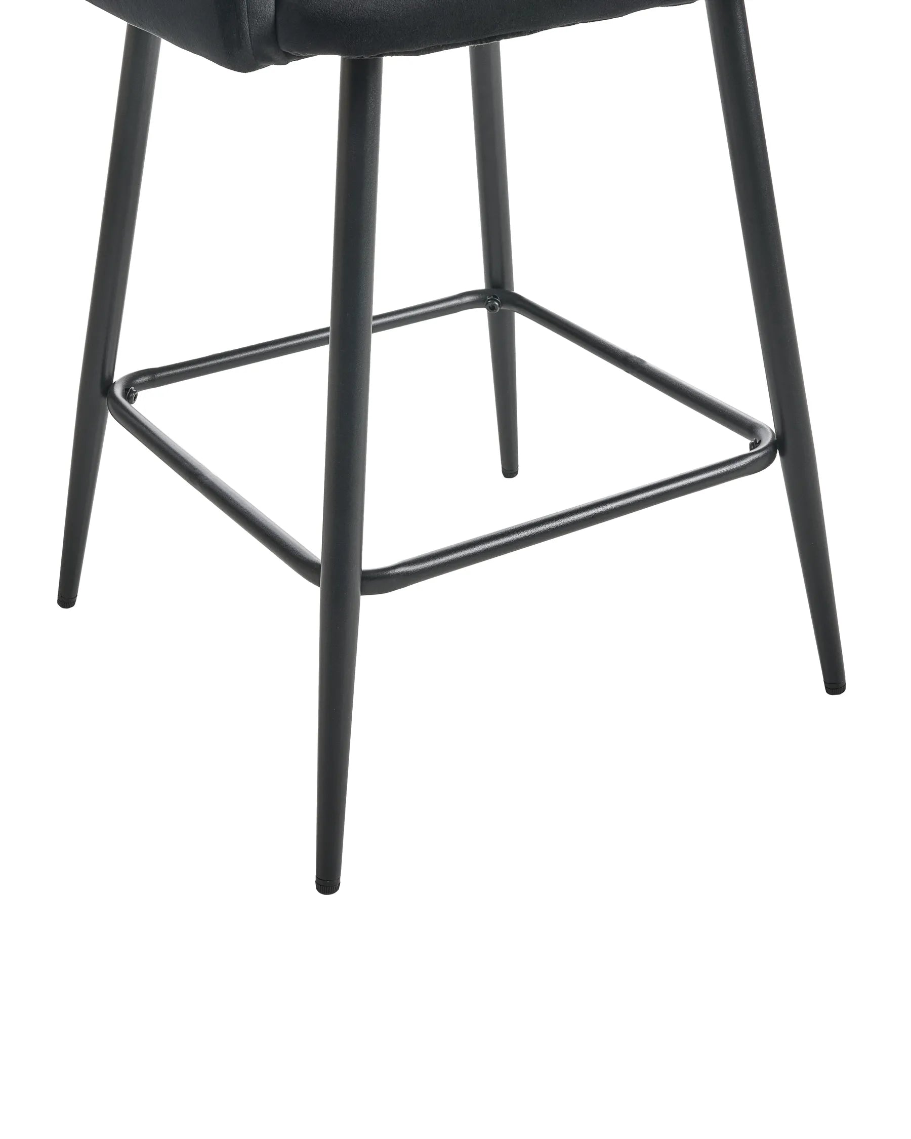Set of 2 Bar Chairs SANILAC Velvet Black