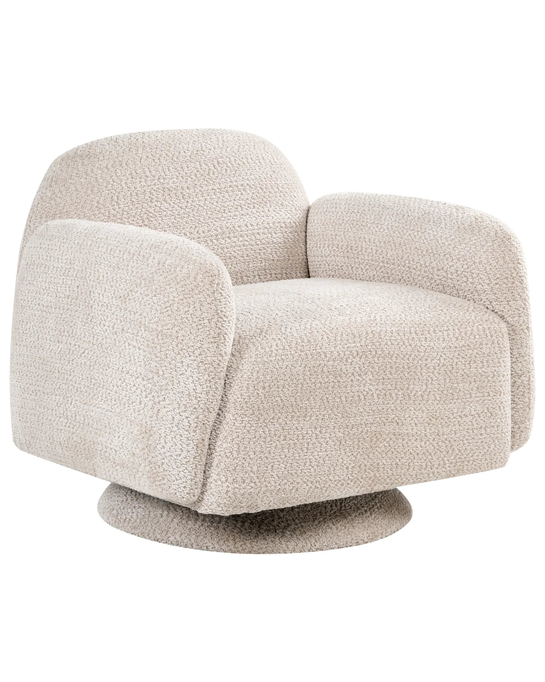 Swivel Armchair AAPUA Fabric Beige