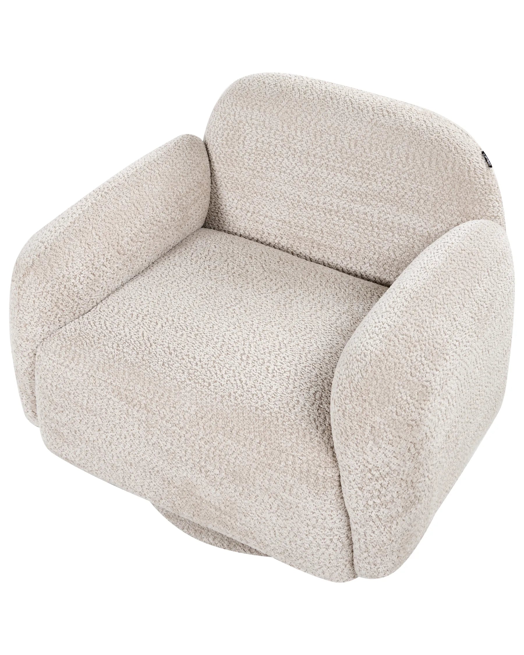 Swivel Armchair AAPUA Fabric Beige