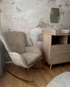 Rocking Chair ANASET Boucle Sand Beige