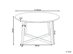 Dining Table WAIPORI Dark Oak 140 cm 140 cm