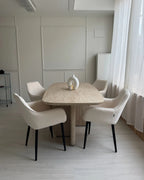 Dining Table TRAVERS Travertine Effect 180 cm 90 cm