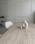 Dining Table TRAVERS Travertine Effect 180 cm 90 cm