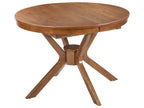 Extending Dining Table TYMIS Dark Oak 107/137 cm 107 cm