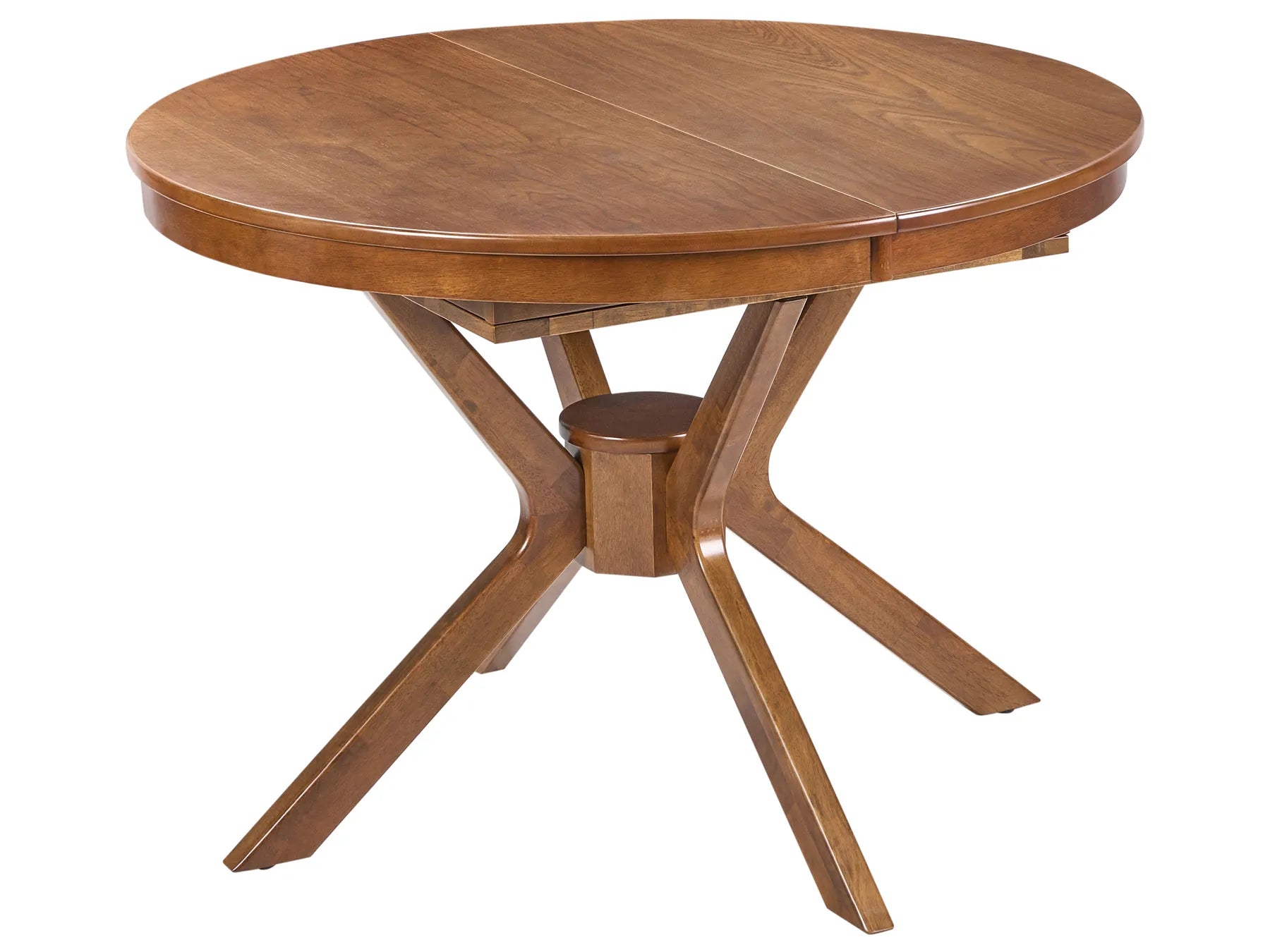Extending Dining Table TYMIS Dark Oak 107/137 cm 107 cm
