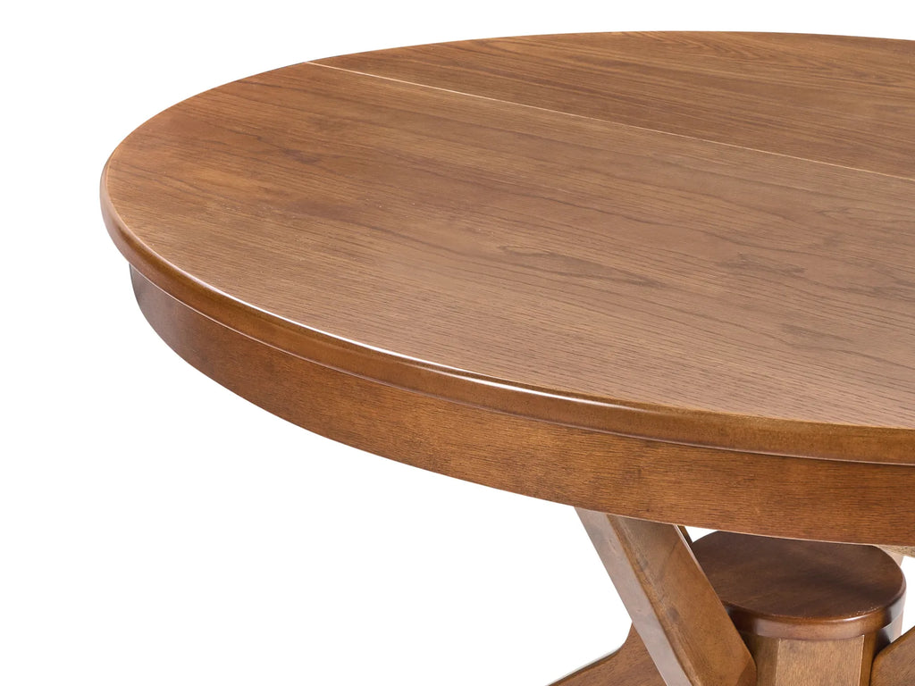 Extending Dining Table TYMIS Dark Oak 107/137 cm 107 cm