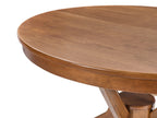 Extending Dining Table TYMIS Dark Oak 107/137 cm 107 cm
