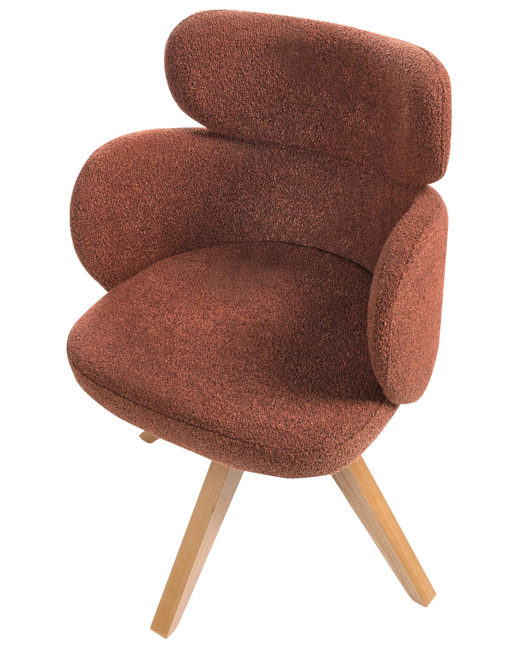 Dining Chair Swivel MARCY Boucle Orange