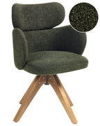 Dining Chair Swivel MARCY Boucle Dark Green
