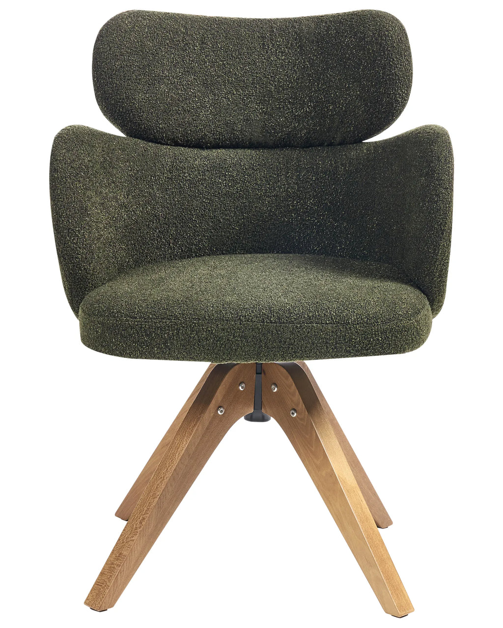Dining Chair Swivel MARCY Boucle Dark Green