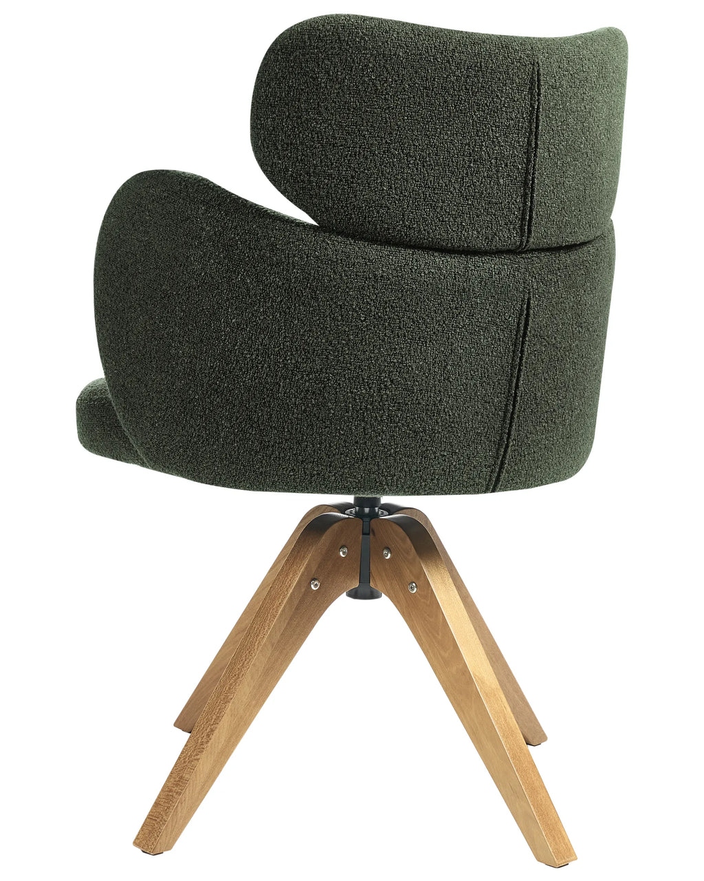 Dining Chair Swivel MARCY Boucle Dark Green