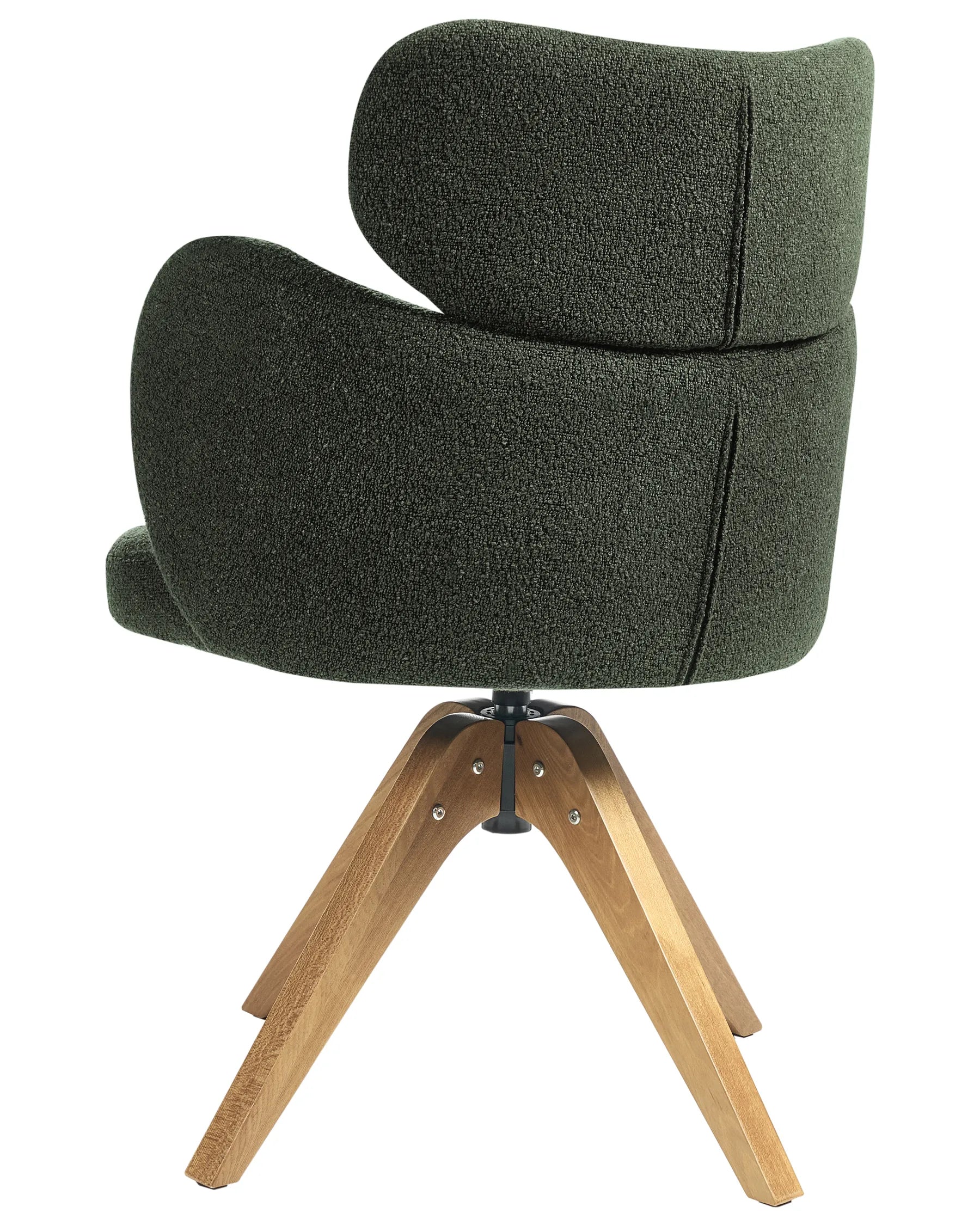 Dining Chair Swivel MARCY Boucle Dark Green