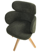 Dining Chair Swivel MARCY Boucle Dark Green