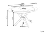 Extending Dining Table TYMIS Dark Oak 107/137 cm 107 cm