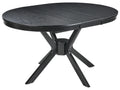Extending Dining Table TYMIS Black Oak 107/137 cm 107 cm