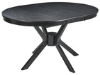 Extending Dining Table TYMIS Black Oak 107/137 cm 107 cm