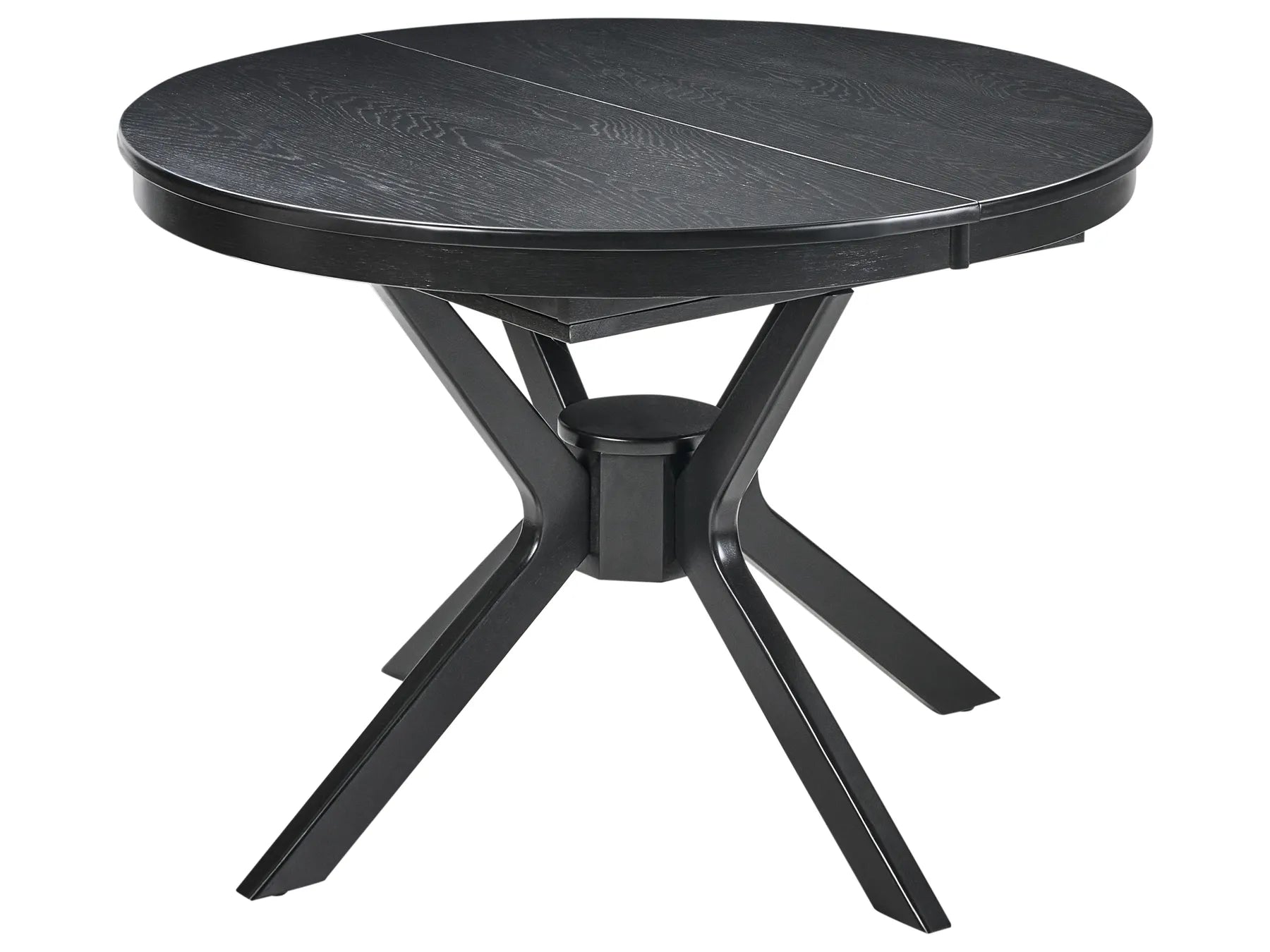 Extending Dining Table TYMIS Black Oak 107/137 cm 107 cm