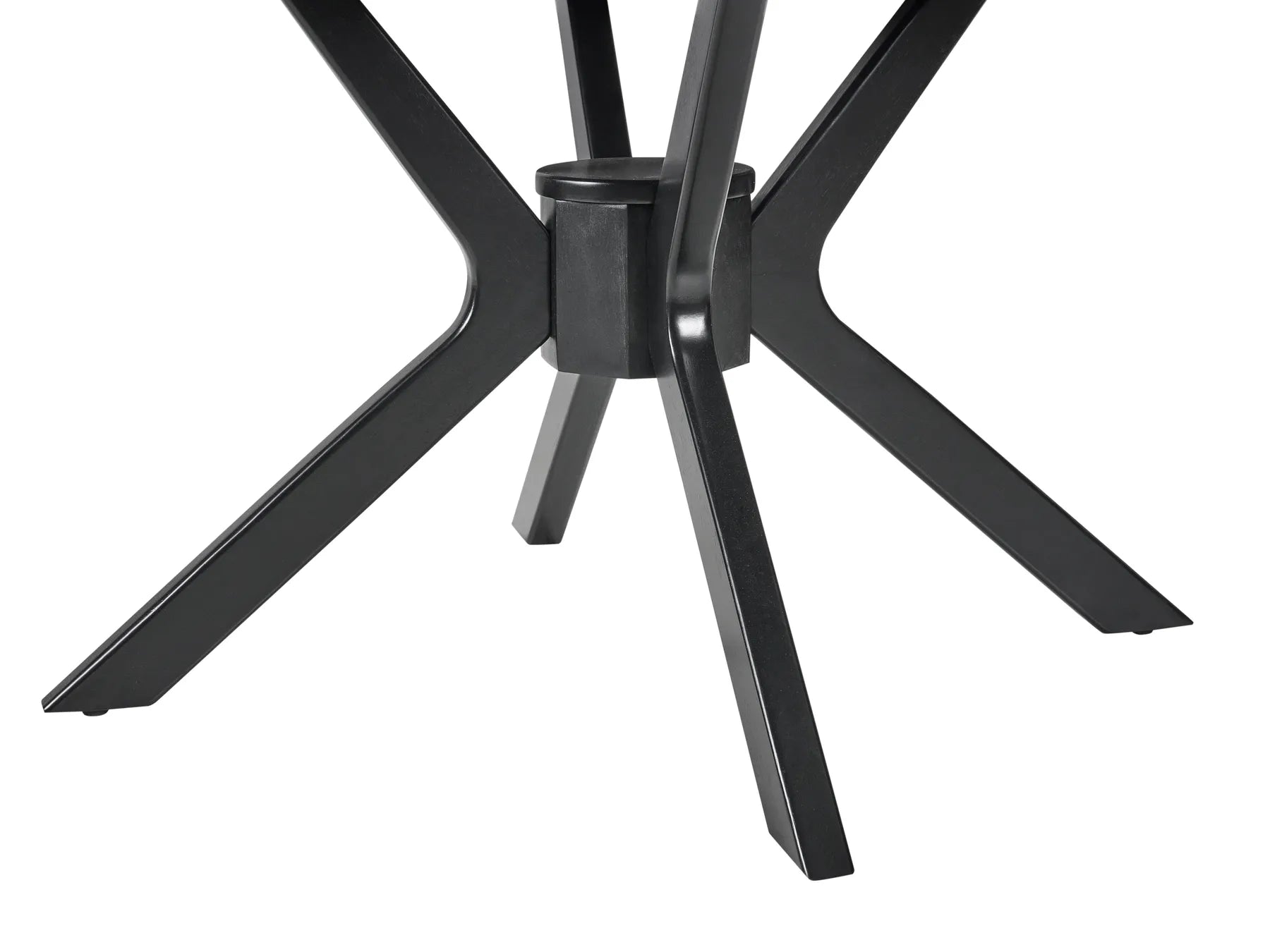 Extending Dining Table TYMIS Black Oak 107/137 cm 107 cm
