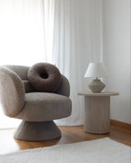 Swivel Armchair LIEKSA Boucle Beige
