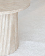 Side Table AMMON Travertine Effect