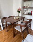 Set of 2 Dining Chairs LILLY Fabric Brown/ Beige