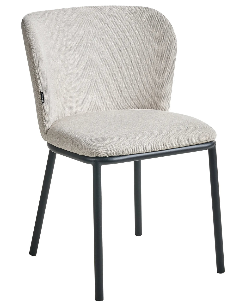 Set of 2 Dining Chairs ARTESIA Fabric Light Beige