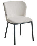 Set of 2 Dining Chairs ARTESIA Fabric Light Beige