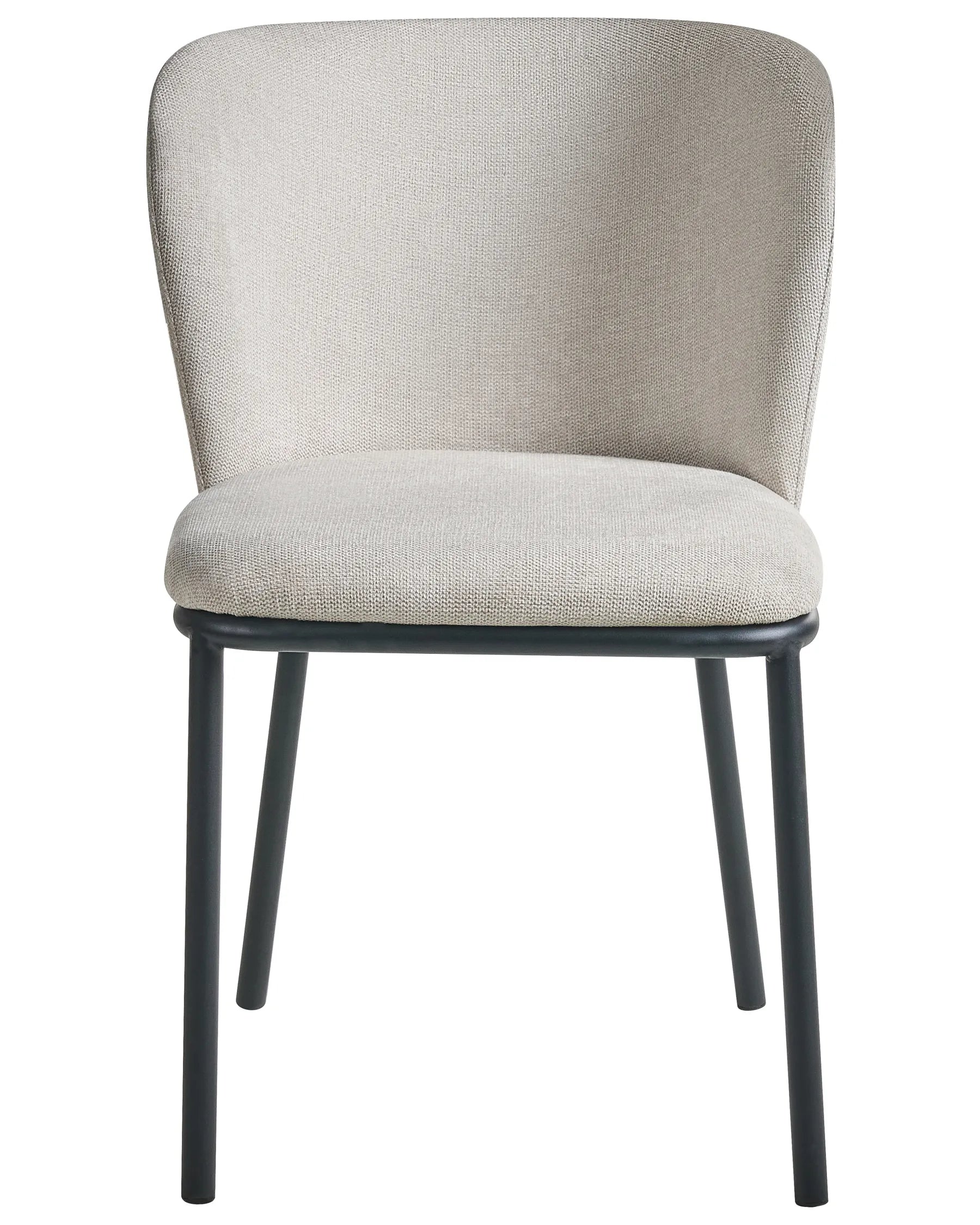 Set of 2 Dining Chairs ARTESIA Fabric Light Beige