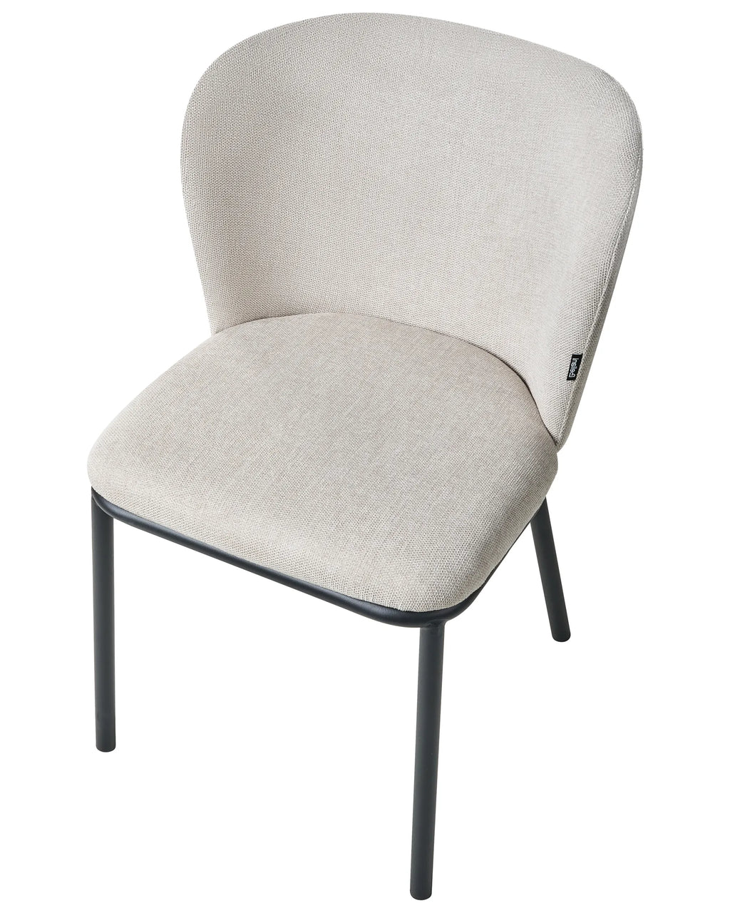 Set of 2 Dining Chairs ARTESIA Fabric Light Beige