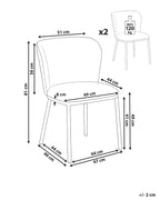 Set of 2 Dining Chairs ARTESIA Fabric Light Beige