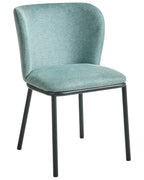 Set of 2 Dining Chairs ARTESIA Fabric Mint Green