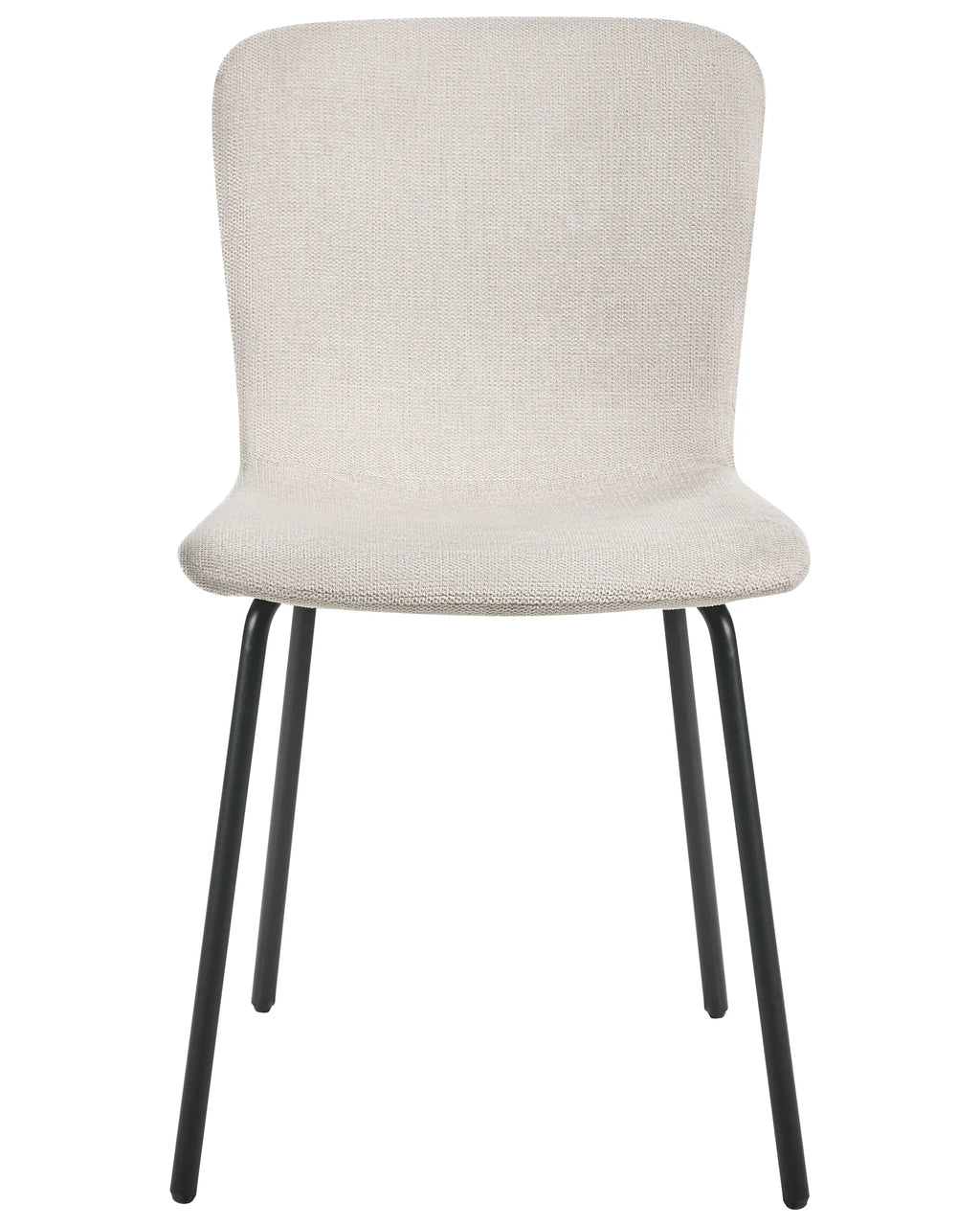 Set of 4 Dining Chairs CALDWELL Fabric Light Beige