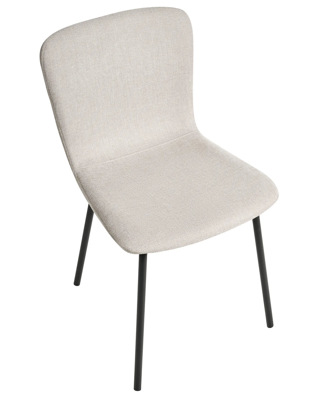 Set of 4 Dining Chairs CALDWELL Fabric Light Beige
