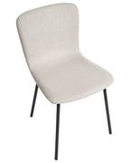 Set of 4 Dining Chairs CALDWELL Fabric Light Beige