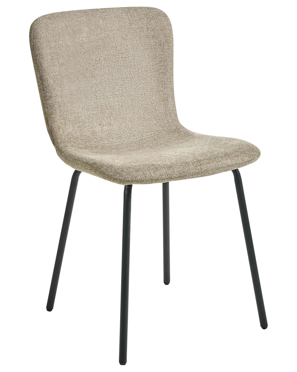 Set of 4 Dining Chairs CALDWELL Fabric Beige