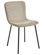 Set of 4 Dining Chairs CALDWELL Fabric Beige