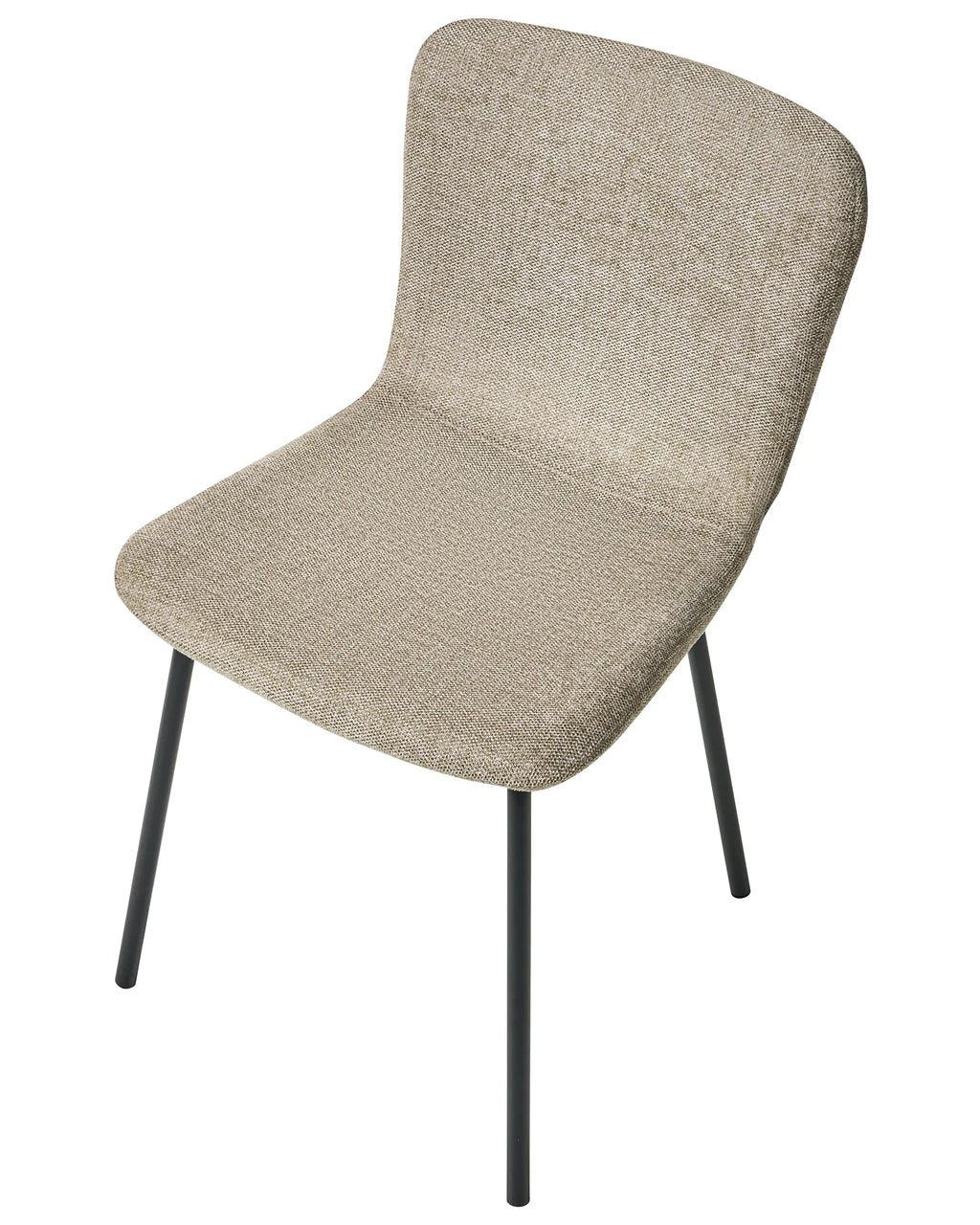 Set of 4 Dining Chairs CALDWELL Fabric Beige