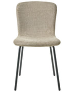 Set of 4 Dining Chairs CALDWELL Fabric Beige