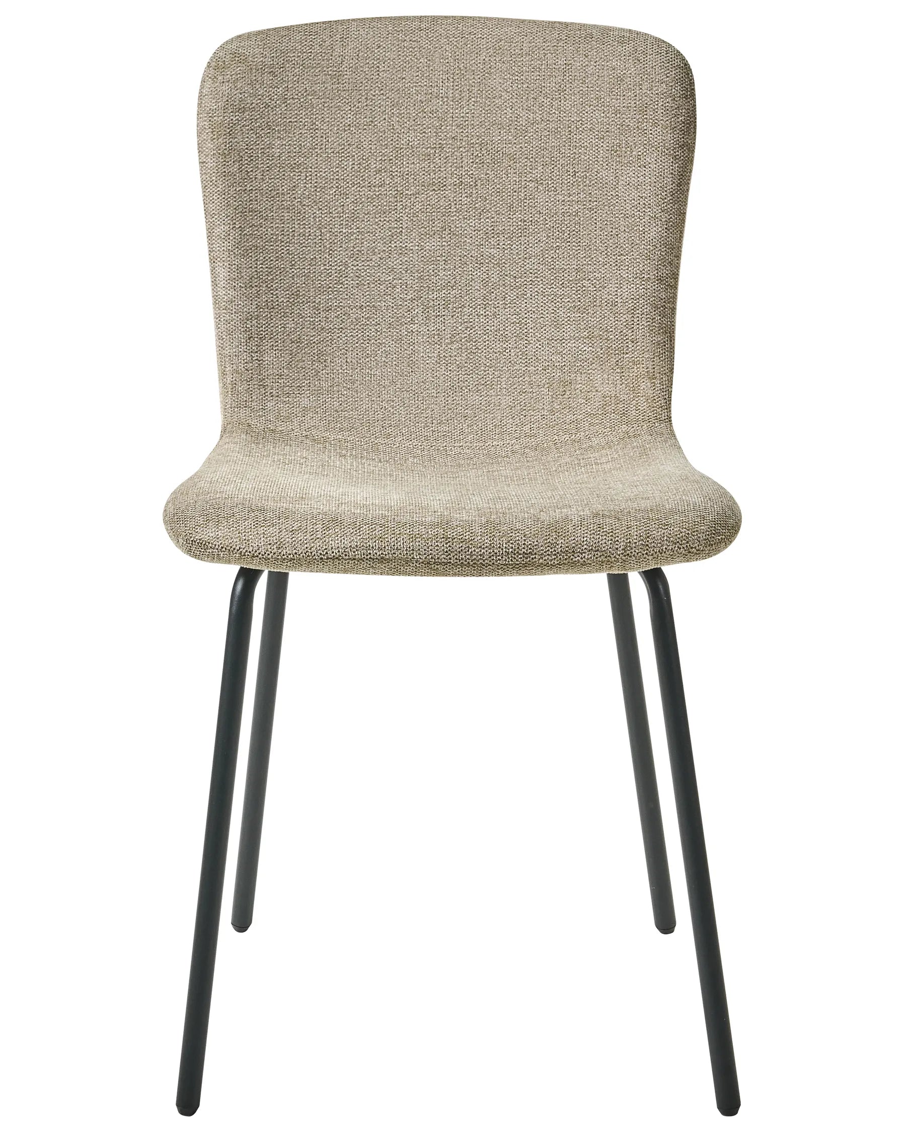 Set of 4 Dining Chairs CALDWELL Fabric Beige