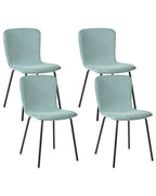 Set of 4 Dining Chairs CALDWELL Fabric Mint Green