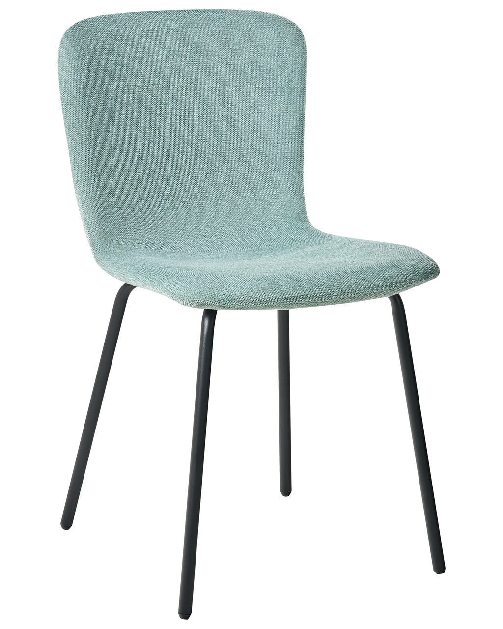 Set of 4 Dining Chairs CALDWELL Fabric Mint Green