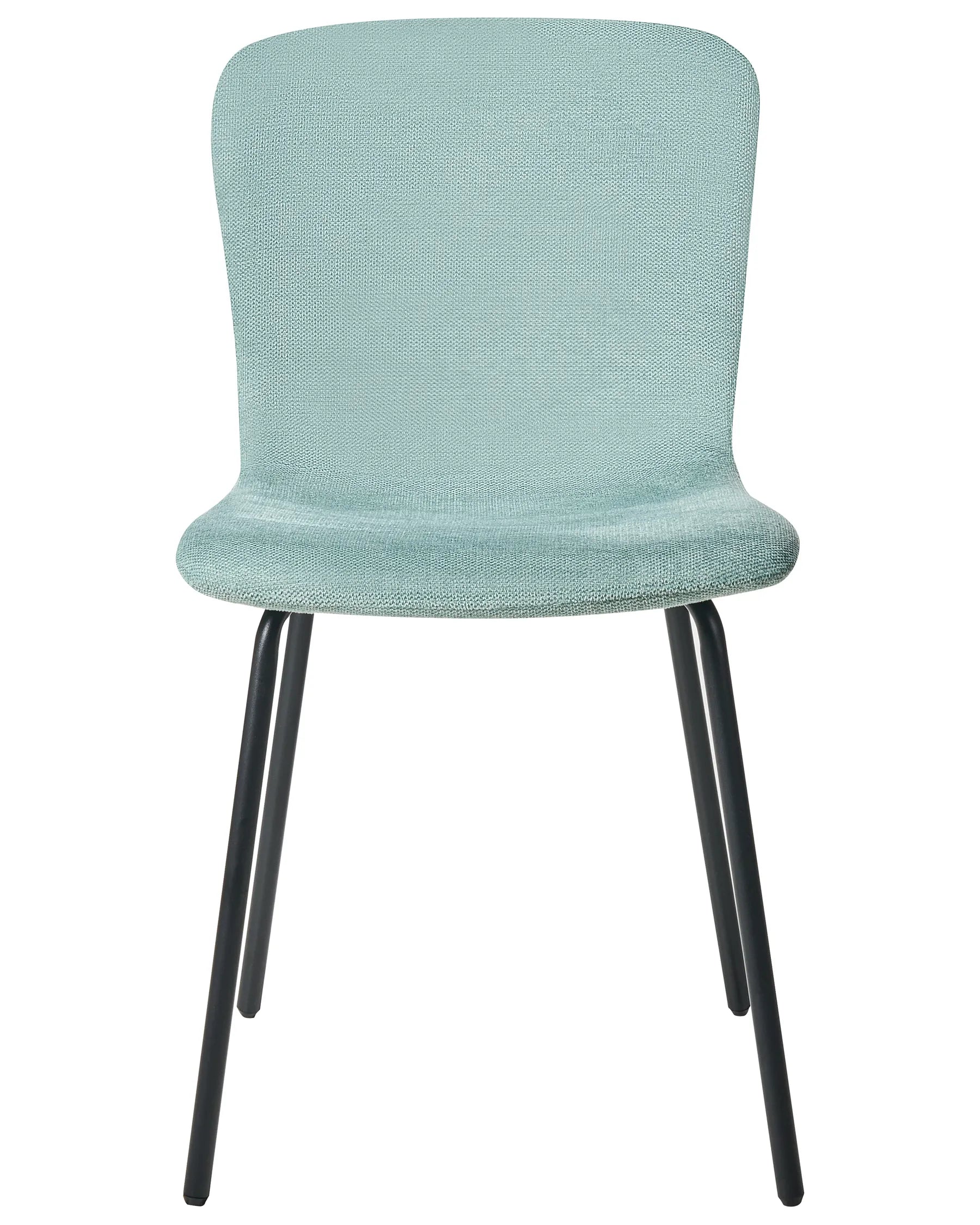 Set of 4 Dining Chairs CALDWELL Fabric Mint Green
