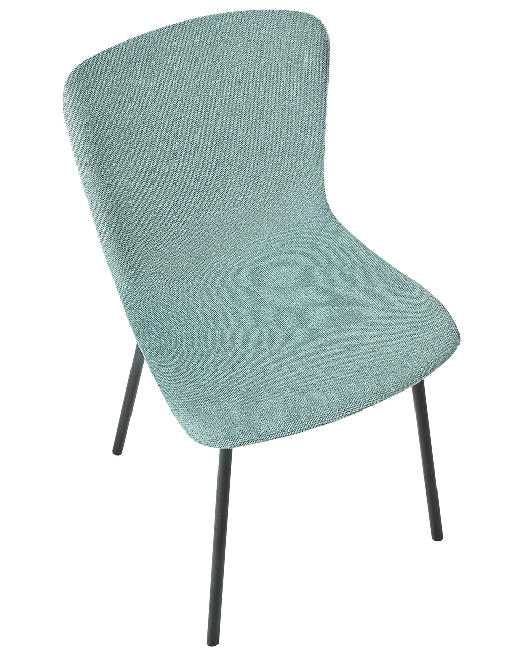 Set of 4 Dining Chairs CALDWELL Fabric Mint Green
