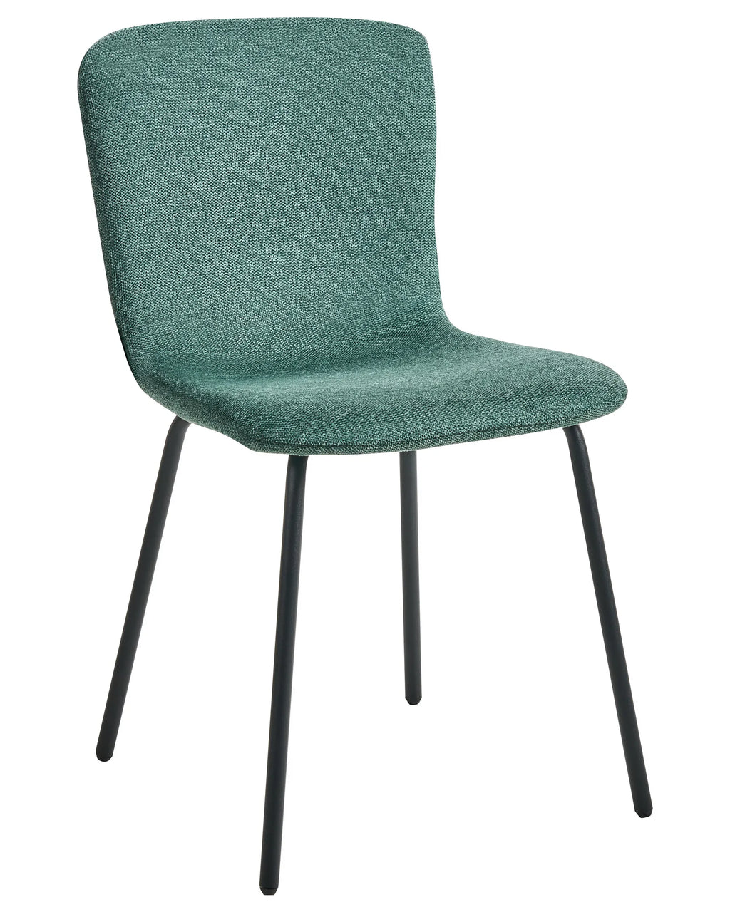 Set of 4 Dining Chairs CALDWELL Fabric Green