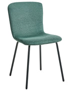 Set of 4 Dining Chairs CALDWELL Fabric Green