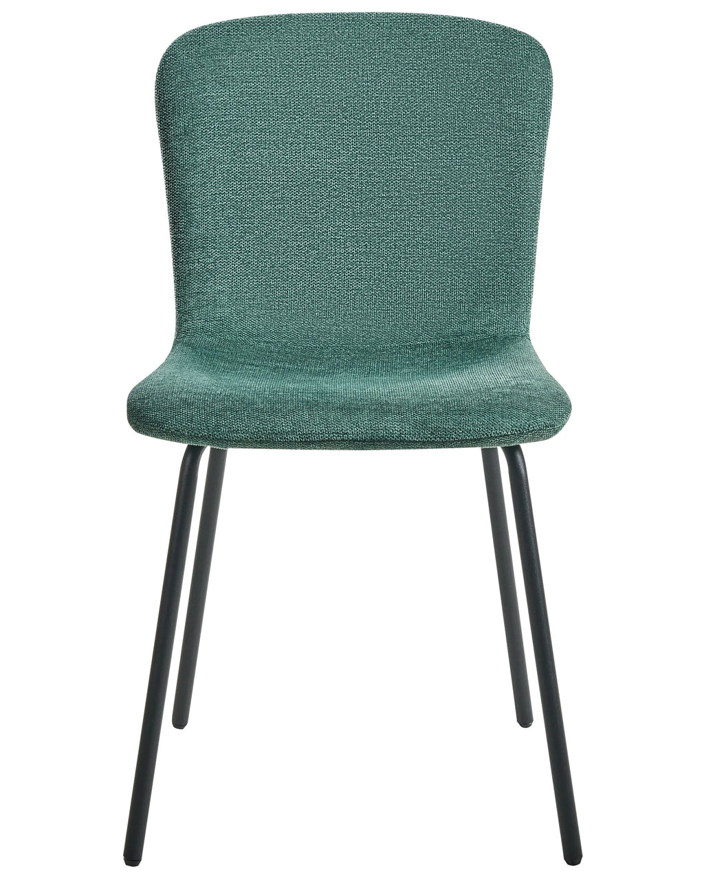 Set of 4 Dining Chairs CALDWELL Fabric Green